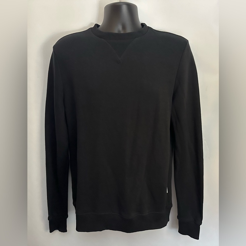 $89 PETER WERTH LONDON Sweatshirt Men L /US M Fleece Crew Pullover Minimalist